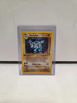 Pokemon Machamp 8/102 Base Set Holo 1st Edition w/ Top Loader - Image 1