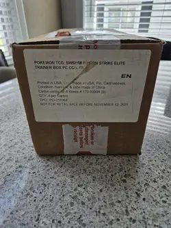 SEALED CASE Pokemon Center Exclusive Fusion Strike Elite Trainer Box ETB (4) - Image 1