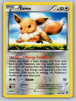 Eevee Pokemon TCG XY Furious Fists Reverse Holo Common 80/111 - Image 1