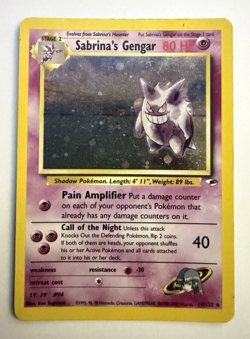 Sabrina's Gengar 14/132 Gym Challenge Holo Rare Eng 2000 WOTC HP - Image 1