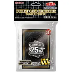 Yu-Gi-Oh! OCG Sleeves 25th Quarter Century Black 100pcs Japan Protector Konami - Image 1