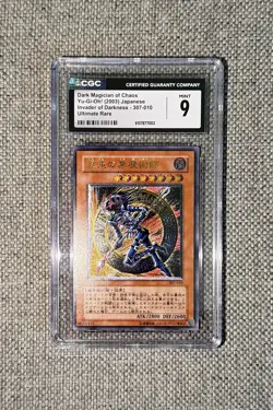 Yugioh Dark Magician of Chaos Ultimate Rare 307-010 CGC 9 - Image 1