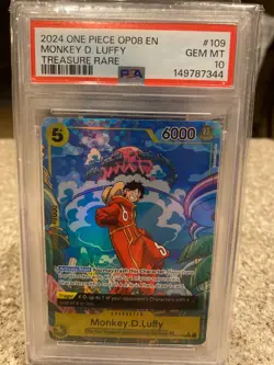 PSA 10 – 2024 ONE PIECE OP08-TWO LEGENDS 109 MONKEY D. LUFFY TREASURE RARE (EN) - Image 1