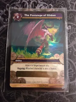 Blizzard The Footsteps of Illidan Ability Card WoW TCG Loot Redeemable - Image 1