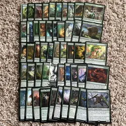 Magic the Gathering 50 Green Rare Card Lot - Image 1