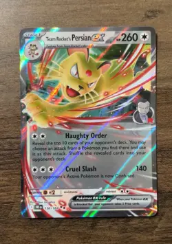 Team Rocket's Persian ex 150/182 Double Rare Pokemon TCG Destined Rivals NM - Image 1