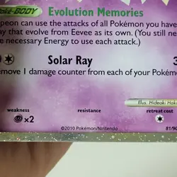 Espeon Prime 81/90 - Undaunted - Ultra Rare Pokemon Card - Holo Prime 2010 - Image 2