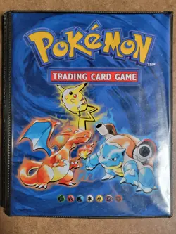 Pokemon Trading Card Game Card Album Binder Blue 1999 Vintage - Image 1