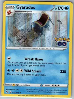 Gyarados 022/078 Holo Pokemon GO - Pokemon Card - NM - Image 1