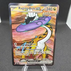 Pokemon TCG Raging Bolt EX Full Art Ultra Rare Holo Card 196/162 Temporal Forces - Image 1