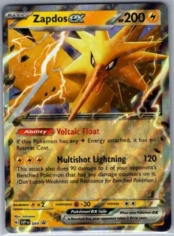 Zapdos ex SVP 049 SV: Scarlet & Violet Promo Cards - Pokemon Card - NM - Image 1