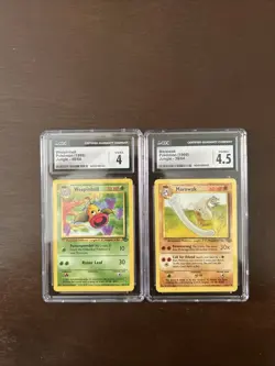 Weepinbell And Marowak Graded Pokemon Cards At 4 And 4.5 Cgc - Image 1