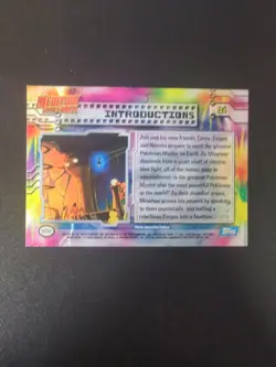 NM! HOLO Introductions Topps 1999 Mewtwo Strikes Back Pokemon Card Blue Logo - Image 2