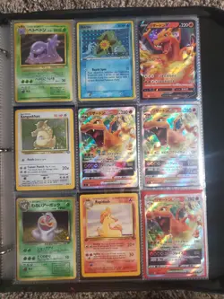 Huge Pokemon Binder Collection Lot of 225+ Cards Vintage Holos WOTC VMAX - Image 1