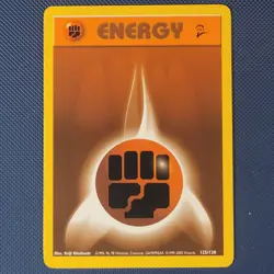 Fighting Energy 125/130 - Base Set 2 - WOTC Vintage Pokemon Card - NM - Image 1
