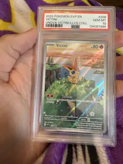 PSA 10 Victini #208 2025 Pokemon SVP EN: Scarlet & Violet Black Star Promo Card - Image 1