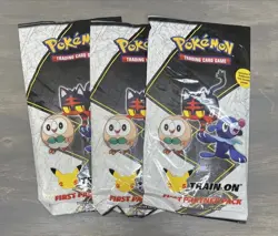 Pokemon TCG First Partner Pack Alola 3 Oversized Cards Lot of 3 Packages 820650809620 - Image 1