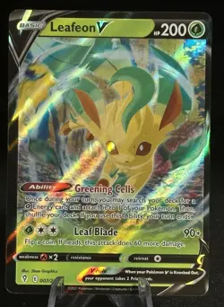 Leafeon V 007/203 Evolving Skies Holo Ultra Rare Pokemon Card TCG English NM - Image 1