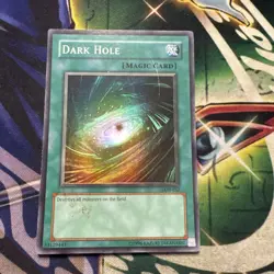 Yugioh! Dark Hole LOB-052 Super Rare Unlimited MP - Image 1