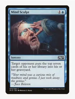 MTG Mind Sculpt #70 Magic (M15) Near Mint NM Card In Protective Sleeve - Image 1
