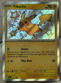 Pokemon Pikachu SV: Paldean Fates Shiny Rare Holo #131/091 2024 - Image 1