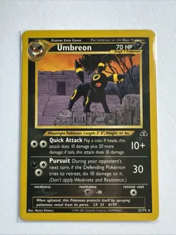 Pokemon Neo Discovery Umbreon TCG Card 32/75 Regular Rare - Image 1