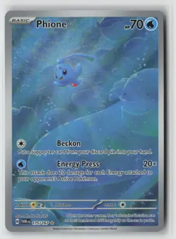 Phione 175/167 Illustration Rare Twilight Masquerade Pokemon Holo Near Mint - Image 1