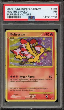 Pokemon Moltres Supreme Victors Holo Secret Rare #149 PSA 1 - Image 1