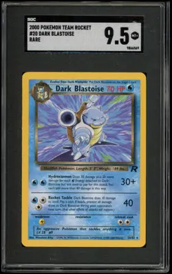 Pokemon Dark Blastoise Team Rocket Unlimited NON Holo Rare #20 SGC 9.5 - Image 1
