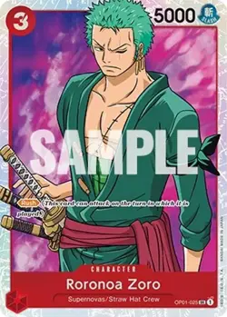 One Piece TCG - Roronoa Zoro (025) - OP01-025 - Romance Dawn - NM - Image 1