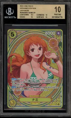 One Piece CCG Nami Heroines Edition Japanese EB03-053 BGS 10 Pristine - Image 1