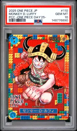 Monkey D. Luffy PSA10 2025 One Piece Japanese One Piece Day'25- #110 - Image 1