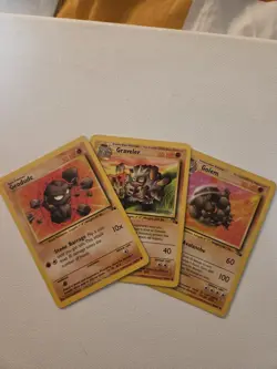 WOTC Pokemon TCG Fossil Set Geodude 47/62 Graveler 37/62 Golem 36/62 (3 Cards) - Image 2