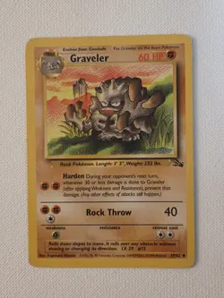 WOTC Pokemon TCG Fossil Set Geodude 47/62 Graveler 37/62 Golem 36/62 (3 Cards) - Image 5