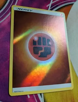 Fighting Energy 2017 Reverse Holo Pokemon Card Shining Legends Pokemon TCG NM - Image 2