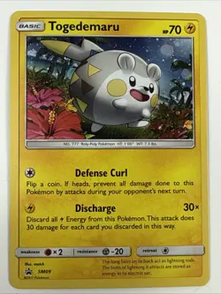 Togedemaru SM09 Black Star Promo Holofoil Rare Holo Pokemon Card - Image 1