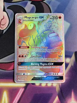 Magcargo GX - 218/214 - Pokemon Lost Thunder Sun & Moon Secret Rare Card NM - Image 1