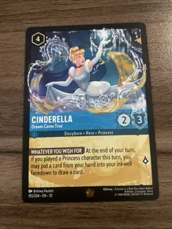 Disney Cinderella-Dream Come True 155/204 Character Lorcana TCG Card English - Image 1