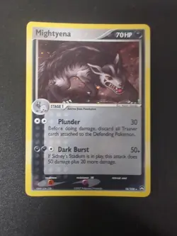 Mightyena 18/108 Cosmos Holo Rare EX Power Keepers Pokemon Card 2007 DMG - Image 1