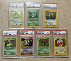 7 Card Lot / PSA 8 Jungle No Symbol Error Cards / Scyther - Kangaskhan - Etc - Image 1