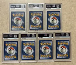 7 Card Lot / PSA 8 Jungle No Symbol Error Cards / Scyther - Kangaskhan - Etc - Image 2
