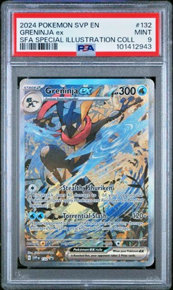 PSA 9 2024 Pokemon Greninja 132 SVP Black Star Promo Cards Holo English SVP132 - Image 1