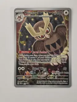 Pokemon Stellar Crown Noctowl 141 Pokemon Center Promo Card! NM - Image 1