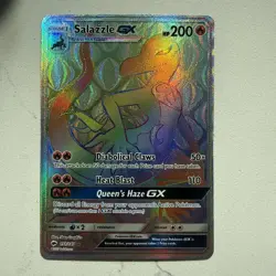Pokemon Card Salazzle GX 151/147 Burning Shadows Full Art Rainbow Secret Rare - Image 1