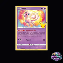 Mew 11/25 Celebrations Holo 25th Anniversary Card - NM - Image 1