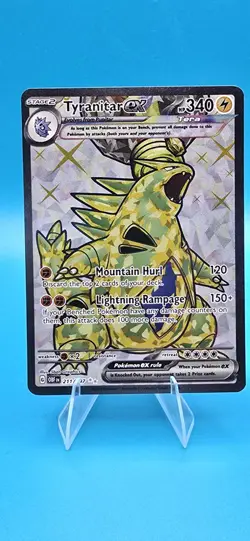 Tyranitar ex 211/197 Obsidian Flames Full Art Ultra Rare Holo Pokemon Card NM - Image 1