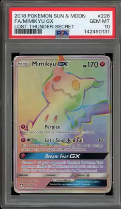 Pokemon Mimikyu GX Lost Thunder Secret Rare #226 PSA 10 Gem Mint - Image 1