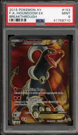 Pokemon Houndoom EX XY Breakthrough Full Art #153 PSA 9 Mint - Image 1