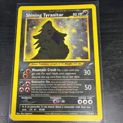 2002 Neo Destiny Shining Tyranitar 113/105 Holo Foil Pokemon Secret Rare LP - Image 1