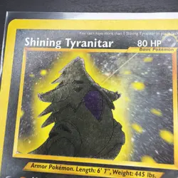 2002 Neo Destiny Shining Tyranitar 113/105 Holo Foil Pokemon Secret Rare LP - Image 2